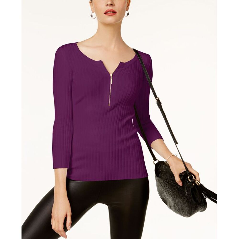 INC International Concepts Zip Front Sweater